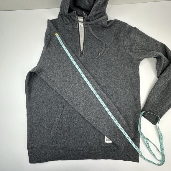 Converse‎ Men's Gray Athletic Quarter Zip Hooded Long Sleeve Sweatshirt XL/C46 - Picture 10 of 11